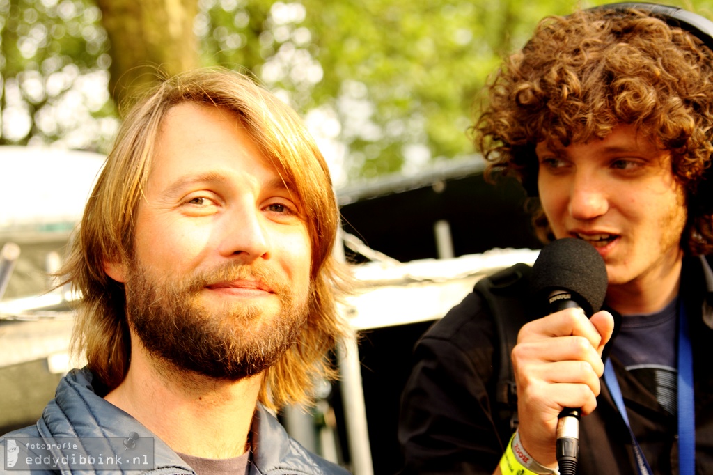 2011-05-05 Interviews voor Deventer Radio - Are You A Lion, met Daan van Dussen - Bevrijdingsfestival, Zwolle 001